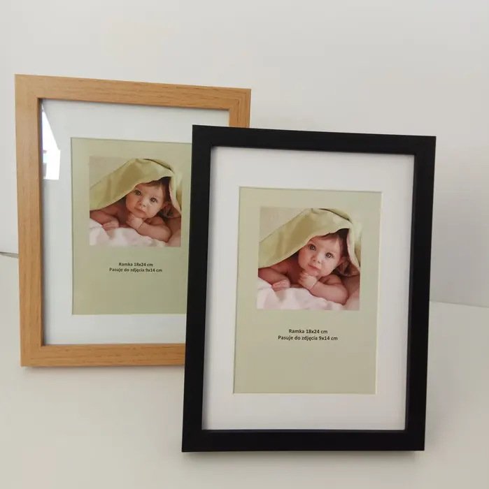 Wonderful crafts paper finished black white oak MDF photo frame for photo picture frame