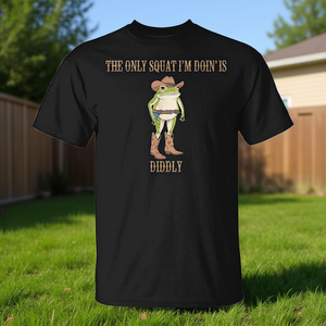 Camiseta con meme de Diddly Frog: El único sentadilla que hago es Diddly Frog - Product Image 3