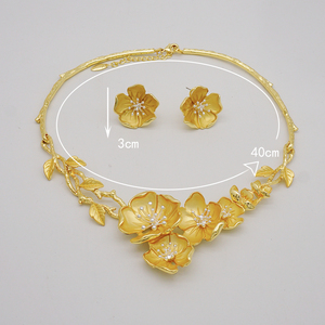 Gdjwri NA01 прочный Саудовская Аравия для женщин 18 к позолоченные свадебные ювелирные наборы - Product Image 2