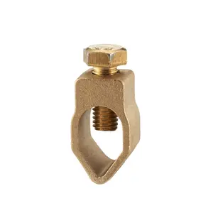 Brass Grounding Rod Clamp Copper Earth Wire Clamps Earthing Grounding Clamp