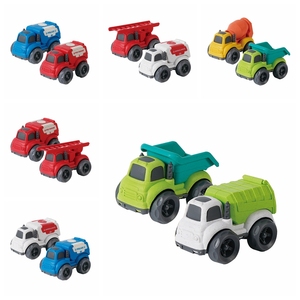Lot de 2 camions à ordures éducatifs pour les tout-petits, jouets en paille de blé à pousser et à faire rouler pour enfants - Product Image 3