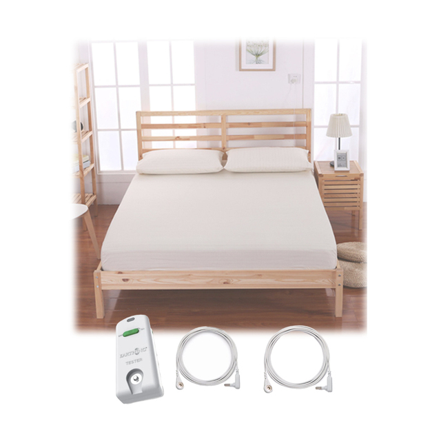Twin, Full, Queen, King, CA King Grounding Fitted Sheets Earthing Tester Grounding Mats 15FT ESD Cord Earthing Fitted Sheet