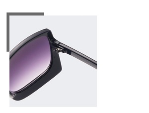 Lunettes de soleil carrées surdimensionnées pour femmes, design tendance, verres dégradés tortue rétro moderne, protection UV400, 2024 - Product Image 5
