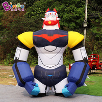 Balon Robot Maskot Tiup untuk Iklan, Karakter Kartun Tiup Kustom, Robot Tiup Raksasa untuk Periklanan