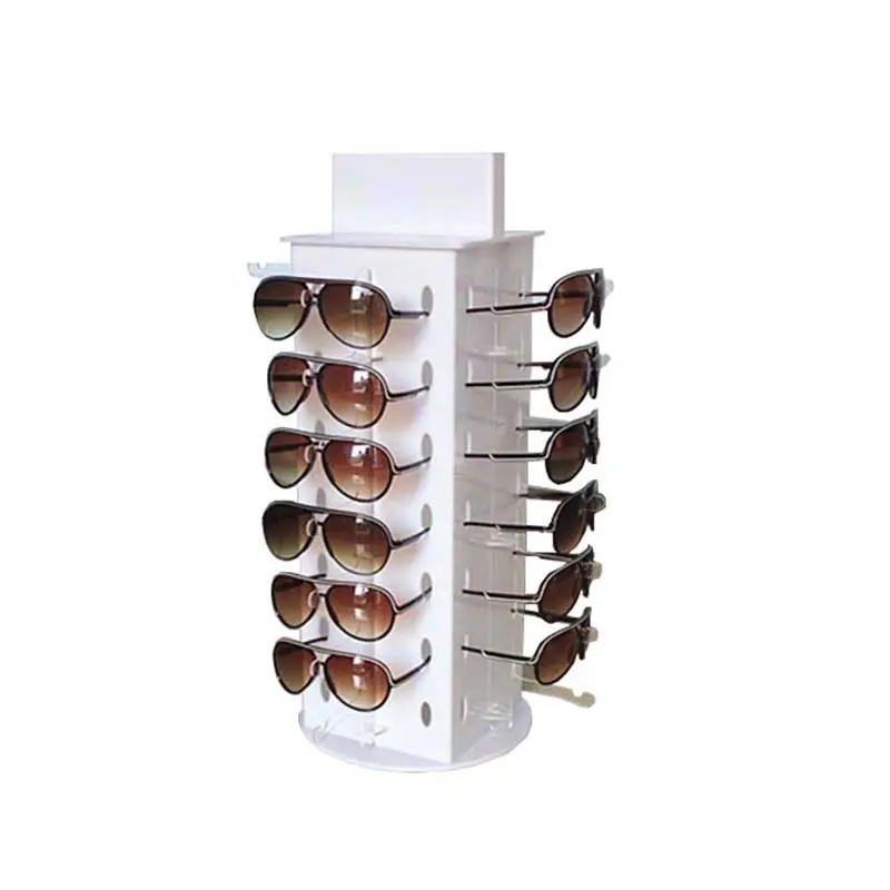 plexiglass sunglass Acrylic sunglasses display counter lock case cabinet spectacles rods stand eyeglass desktop eyewear rack