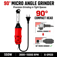 Meuleuse d'angle micro 90 degrés 550W 3000-15000 tr/min à vitesse variable pour le meulage de précision