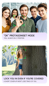 Stabilisateur de cardan C22 AI avec suivi du visage 360° °   Trépied pliable et perche à selfie avec télécommande pour appareil photo numérique et vlogging - Product Image 6