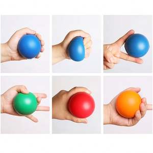 Balle anti-stress en mousse PU XJ48 personnalisable avec logo, jouet amusant pour les mains, cadeau promotionnel - Product Image 4