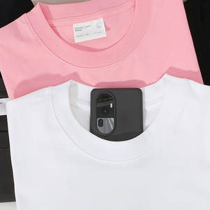 T-shirts en coton doux avec logo personnalisé de haute qualité 260 g/m² T-shirt en coton vierge pour hommes Vente en gros - Product Image 4