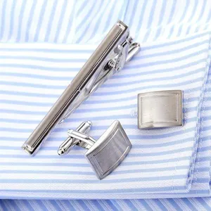 מפרטים שונים מחיר טוב גברים של קלאסי כסף Cufflink אישית מתכת ריק כיכר חפתים חפתים לגברים