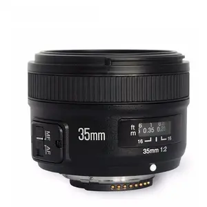 出售永诺YN 35毫米F2N镜头宽天使主镜头大光圈固定自动对焦尼康镜头YN 35毫米带相机包