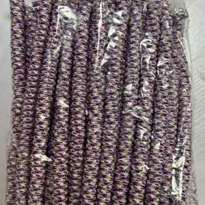 Lacets élastiques bouclés en spirale ronds violet raisin, sans nœuds, pour chaussures paresseuses - Product Image 1