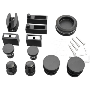 <span class=keywords><strong>Kit</strong></span> de quincaillerie pour porte coulissante en verre pour accessoires de salle de bain, système de porte coulissante en verre - Product Image 4