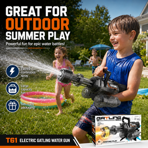 <span class=keywords><strong>Nouveau</strong></span> pistolet à eau électrique Gatling pour adultes avec LED, en plastique, pour l'été et les jeux en extérieur - Product Image 2