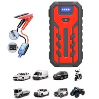 Vente en gros Démarreur de voiture d'urgence 4000A 1200A pour camions, avec éclairage d'alarme SOS, charge rapide 60W USB-C et chargeur de téléphone portable au lithium LED