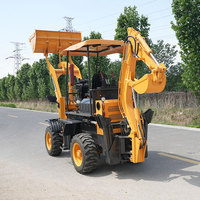Chargeuse-pelleteuse 4x4 robuste, chargeuse-pelleteuse diesel, chargeuse-pelleteuse hydraulique pour travaux routiers