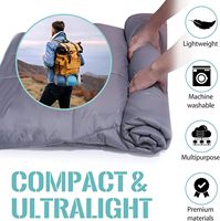 Couverture de camping gonflable personnalisée, couverture d'extérieur avec capuche amovible, imperméable et pliable pour les voyages, les pique-niques, la plage et les concerts