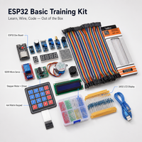 Kit Pemula ESP32, Papan Pengembangan ESP32, Kit Pembelajaran STEM Edukatif, Set Modul Sensor, Breadboard, Layar LCD, MicroPython