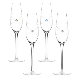 Diamond Decorative Professional Custom Personalized Popular Transparent Champagne Glass