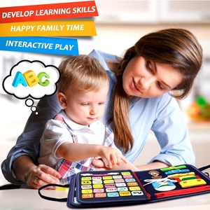 Juguetes Educativos Tempranos de Animales Salvajes de Fieltro, Tablero de Actividades para Niños Pequeños, Desarrollo de la Inteligencia, Juguete Sensorial Seguro - Product Image 3