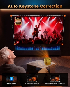 Projecteur TV intelligent Anxin Q3 4k Android, projecteur portable mini pratique, projecteur TV pour présentation de données, 4k ultra courte portée, projecteur alimenté par USB - Product Image 3