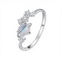 Anillo Moderno de Moissanita Estilo Punk con Engaste de Plata 925, Joyería de Uso Diario para Mujer, Regalo Certificado GRA