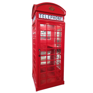 Cabina Telefónica Antigua de Cristal Azul para Exteriores, Estilo Retro del Reino Unido - Product Image 6
