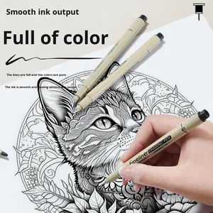 Juego de 12 Rotuladores de Línea Fina Negros para Dibujo Artístico, Regalo Profesional para Dibujar Anime, Gran Venta - Product Image 4