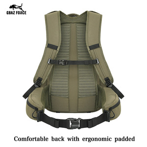 Sac à dos de chasse Gbaz Force 26L en nylon imperméable avec support pour arc, sports de plein air, vert ranger pour homme - Product Image 5
