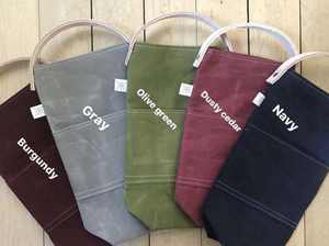 Pochettes fourre-tout en toile cirée, sac d'idée de cadeau d'amant de vin de kit de survie de vacances, sac de vin réutilisable de transporteur - Product Image 4