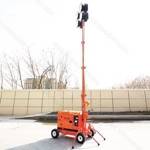 Tour d'éclairage LED télescopique portable avec générateur mobile, hauteur de 5,5 m, alimentation essence ou diesel - Product Image 4