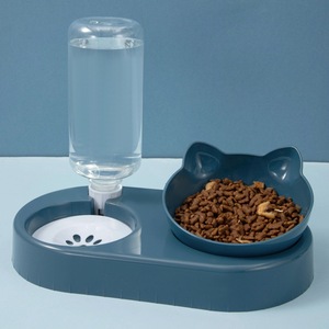 <b>Cat</b> Food And Water Bowl Automatic <b>Feeder</b> Oval Shape Pet Supplies For <b>Cats</b> And Dogs - Product Image 1