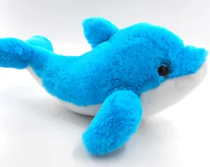 Лучший подарок милый Дельфин мягкий волосатый синий Дельфин плюшевые игрушки