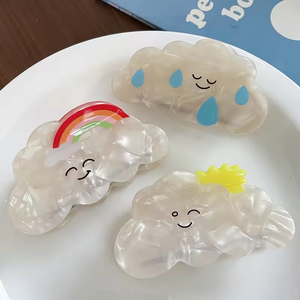 Dễ thương đám mây trở lại đầu cuộn tóc Cá Mập Clip tính khí công chúa đầu Clip trẻ em Phụ kiện tóc phụ nữ Claw Clip <span class=keywords><strong>B030</strong></span> - Product Image 3