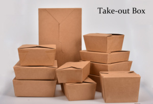 Chất lượng cao kraft và giấy tráng thực phẩm takeout <span class=keywords><strong>Container</strong></span> hình chữ nhật và hình vuông không thấm nước và mạnh mẽ cho thức ăn nhanh - Product Image 4