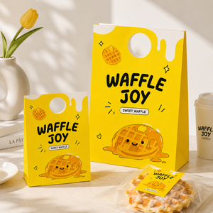 Custom Printed Eco-Friendly <b>Biodegradable</b> Recyclable Your Own Logo Restaurant Catering Food Barbecue Takeaway To-Go <b>Paper</b> Bags - Product Image 5
