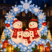 Große Weihnachts-Winter-Tierlaterne