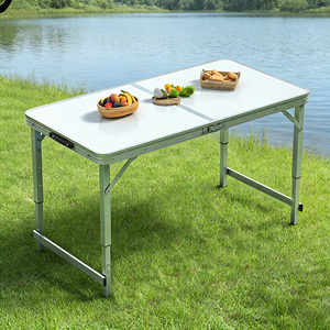 <span class=keywords><strong>Mesa</strong></span> Plegable <span class=keywords><strong>con</strong></span> 4 <span class=keywords><strong>Sillas</strong></span>, Juego de <span class=keywords><strong>Mesa</strong></span> de Picnic de Aluminio <span class=keywords><strong>para</strong></span> Acampar, <span class=keywords><strong>para</strong></span> Fiestas en la Playa y Eventos - Product Image 3