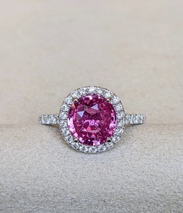 Anillo de Diamantes Cultivados en Laboratorio de Corte Brillante Ovalado de Lujo de 2.0 a 3.0 CTW en Oro Amarillo Sólido, Oro Blanco, Oro Rosa, Joyería Fina para Boda - Product Image 3