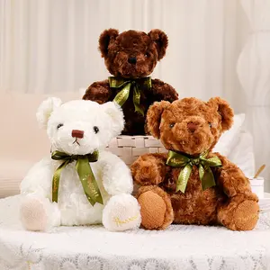 Boneka beruang teddy lucu dengan dasi mainan mewah boneka hewan teddy bear mainan rumah hadiah dekorasi untuk wanita anak perempuan