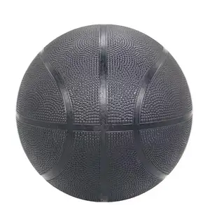 אישית רשמי גודל 7 זוהר שחור צבע גומי סל כדור כדורסל עם לוגו