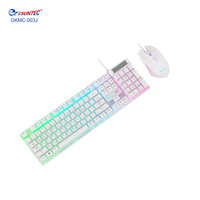 GKMC-003J Keyboard Gaming Ergonomis Berkabel 104-Tombol dengan Lampu LED dan Tombol Multimedia untuk Gamer PC/Laptop yang Sedang Laris