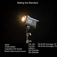 Amaran 200X S 200D S 100X 100D S COB LED Video Light 5600K Bi-Color 2700-6500K Lumière vidéo LED COB bicolore 5600K avec contrôle via application Bluetooth par Aputure