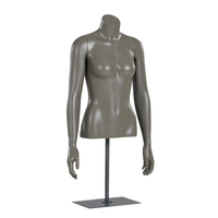 Veste mannequin demi-corps gris mat haut décontracté poupée mannequin abstrait féminin