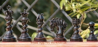 Mesa de Ajedrez de Madera Hecha a Mano con Piezas Clásicas para Jugar en Interiores y Exteriores