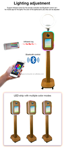 Photomaton rétro avec éclairage RVB, finition bois, pour iPad et appareil photo reflex numérique - Product Image 5