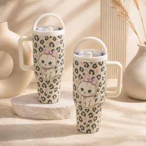 Gobelet isotherme en acier inoxydable personnalisé avec motif animal de dessin animé et poignée, idéal pour les voyages (vente en gros) - Product Image 6