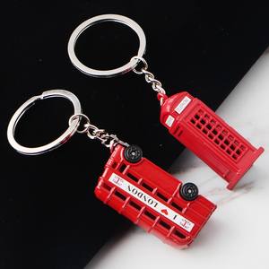 UK <span class=keywords><strong>Voyage</strong></span> Commémoratif Cadeau Londres Souvenir Rouge Bus Téléphone Boîte Élégant En Acier Inoxydable Porte-Monnaie En Métal Porte-clés Alliage Matériel - Product Image 4