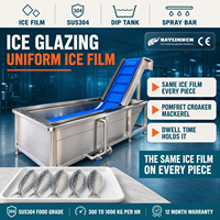 Chaîne du Froid Machine d'Application du Glaçage sur Poisson Congelé SUS304 Film de Glace Uniforme pour Dorade Glazurage