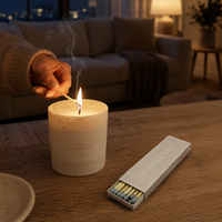 Allumettes de sécurité esthétiques en bois longues avec logo personnalisé, pour boîte à allumettes minimaliste, ornement de table, parfum d'ambiance